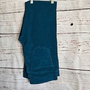 Teal Corderoy Skinny Pants